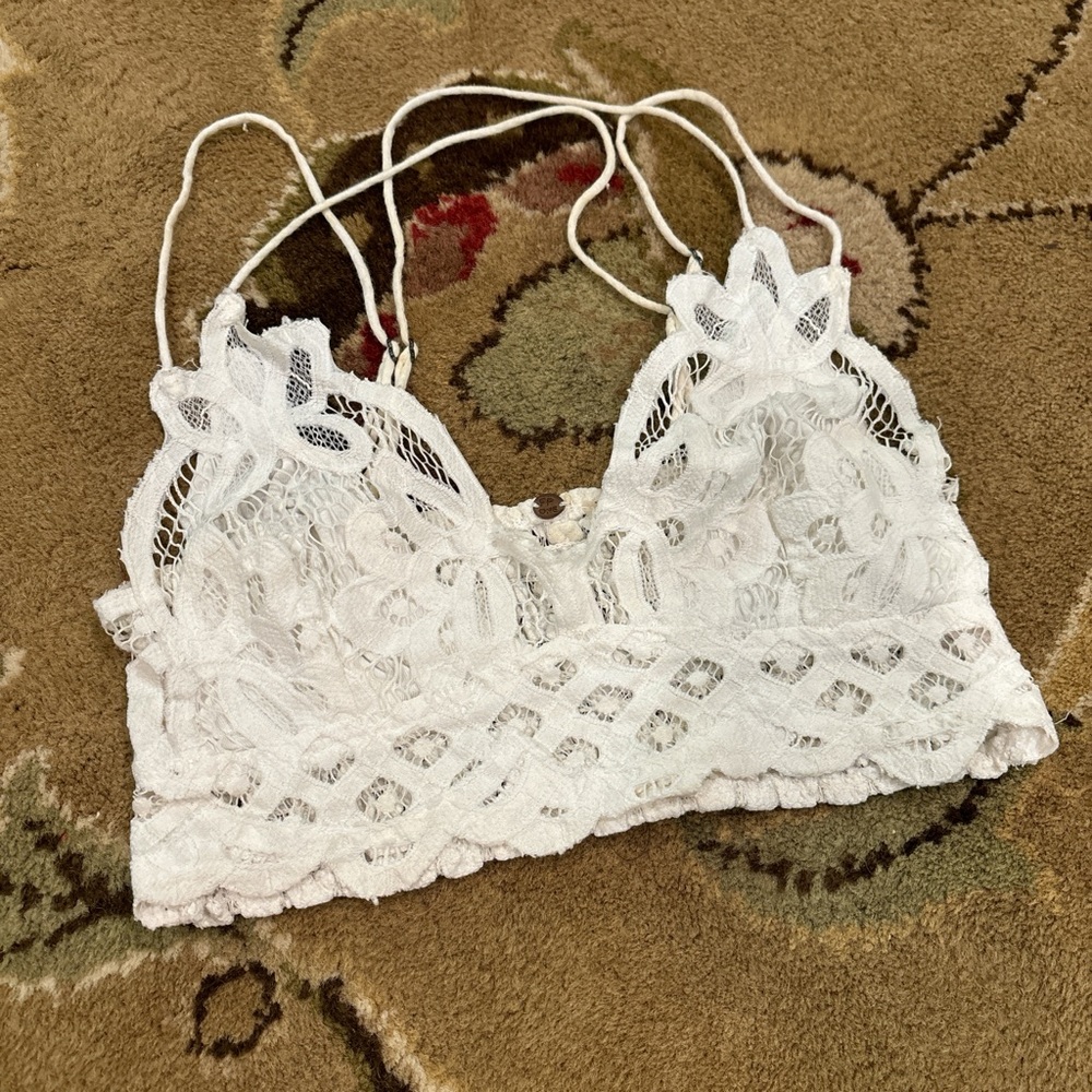 Free People White Lace Bandeau